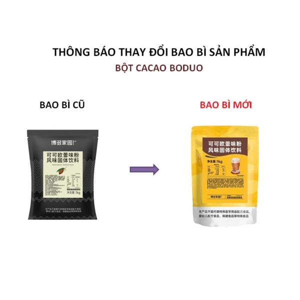 Bột Cacao socola Boduo 1kg