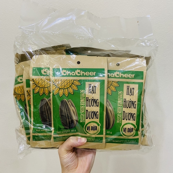 Hướng dương Chacheer vị dừa ( Bịch 20 gói x 40g )