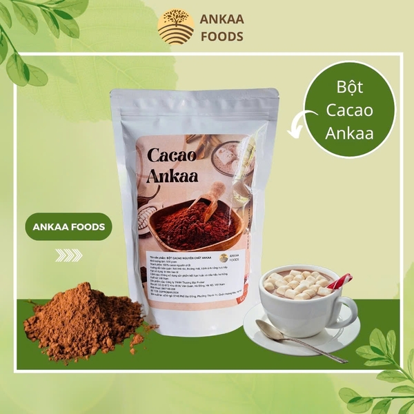 Bột cacao nguyên chất không đường Ankaa 500g