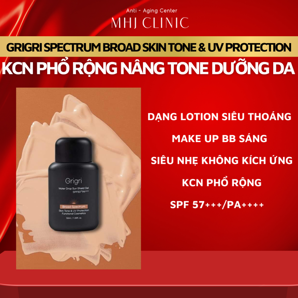 Kem chống nắng siêu nhẹ thoáng GRIGRI Spectrum Broad Skin Tone & UV Protection