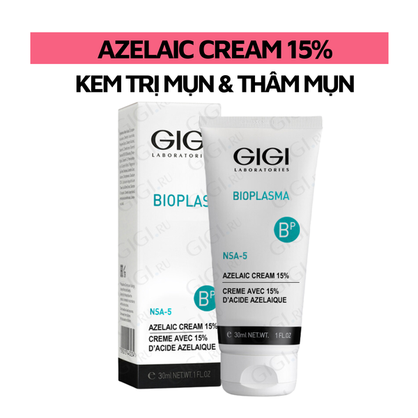 Kem Azelaic trị mụn & thâm mụn GIGI LABORATORIES Bioplasma Azelaic 15% Cream