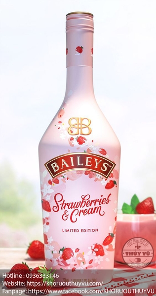 RƯỢU SỮA BAILEYS STRAWBERRIES & CREAM (DÂU TÂY & KEM)