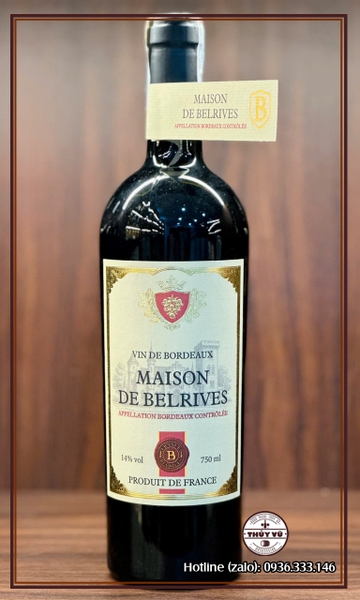 Rượu Vang Pháp Maison de Belrives Bordeaux