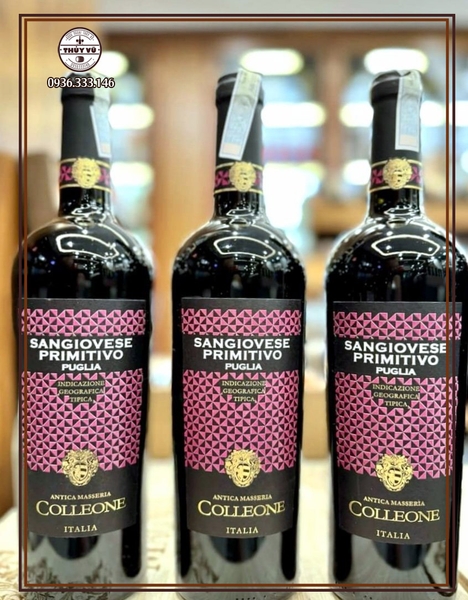 Rượu vang Ý Colleone Antica Masseria Sangiovese Primitivo Puglia IGT