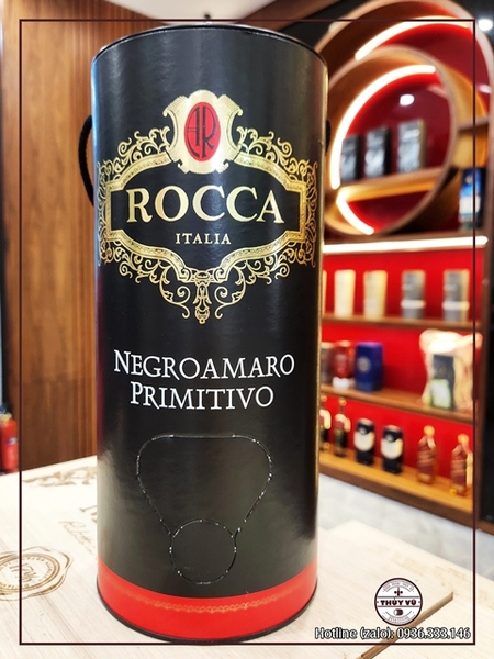 Rượu vang bịch ý Rocca Negroamaro Primitivo