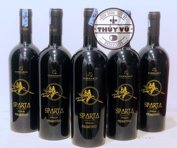 Rượu Vang Ý 19 độ SPARTA PUGLIA PRIMITIVO (Chiết khấu cao+ Quà tặng)