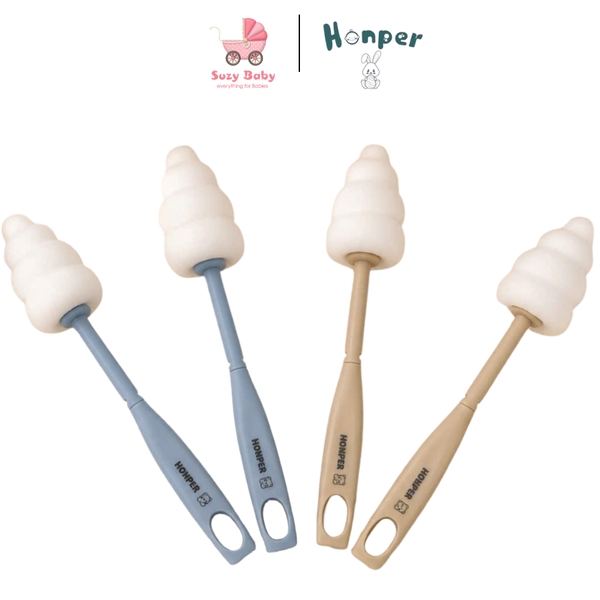 Set cọ rửa bình mút mềm Honper HP154