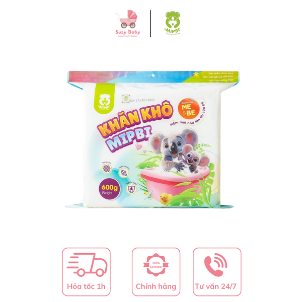 Khăn khô Mipbi - Bịch 600g