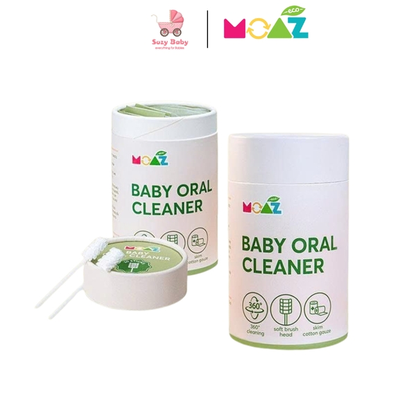 Que Gạc Rơ Lưỡi Khô Cho Bé MOAZ ECO Chất Liệu Cotton & Polyester Cao Cấp (Hộp 30c)