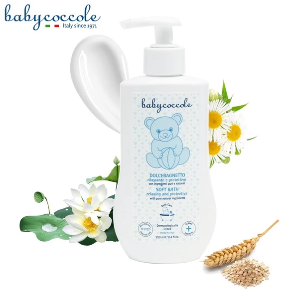 Sữa tắm giữ ẩm Babycoccole 0m+ an toàn cho bé sơ sinh chiết xuất từ hoa sen