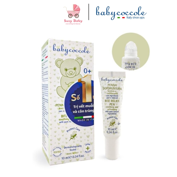 Bút Lăn Babycoccole Giảm Ngứa Nhanh Vết Muỗi Đốt 10ml Cho Bé Và Gia Đình