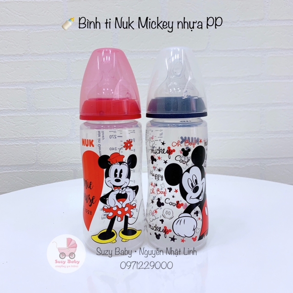  Bình sữa Nuk Premium Choice nhựa PP 300ml núm ti size 2