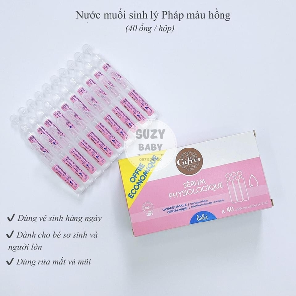 Nước muối Gifrer Pháp - Sinh lý hàng ngày