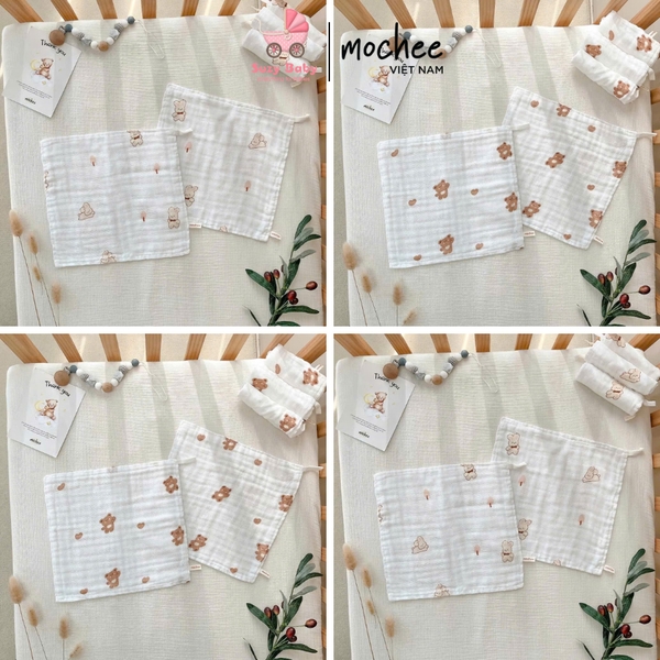 Set 5 Khăn sữa sợi tre Bamboo mochee