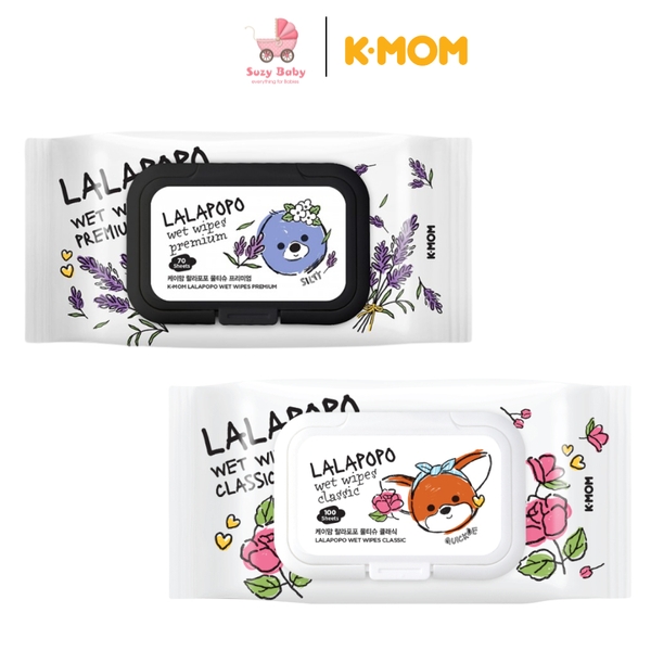 KHĂN ƯỚT CAO CẤP THUẦN CHAY KMOM LALAPOPO 70 TỜ 100 TỜ