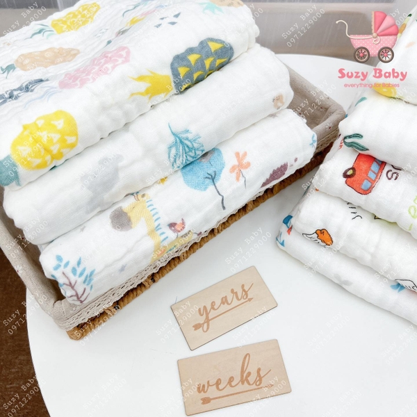 Khăn xô tắm nhăn 4 lớp