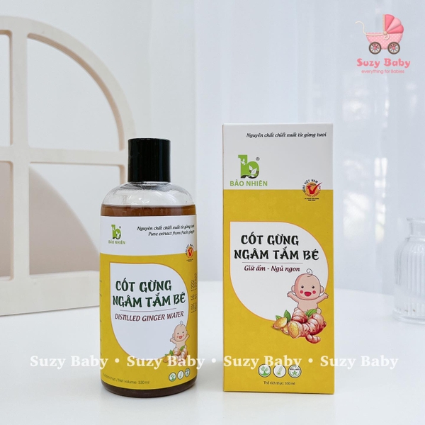 Cốt gừng ngâm tắm bé Bảo Nhiên