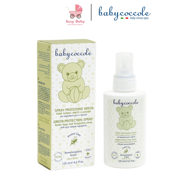 Xịt xua muỗi Babycoccole 0M+ chống muỗi đốt cho bé và cả gia đình, chiết xuất tía tô đất và cây phong lữ 125ml