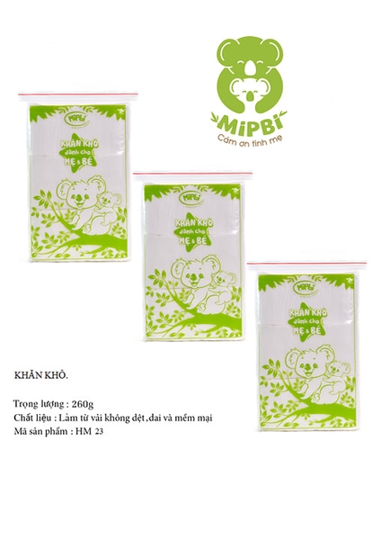 Khăn khô đa năng Mipbi - Bịch 300g