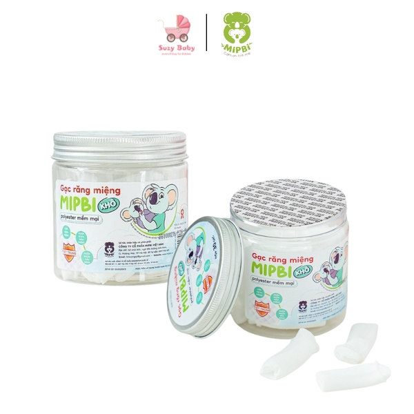 Rơ Lưỡi Cho Bé, Gạc Rơ Lưỡi Mipbi Khô  Hộp 30 Chiếc Cho Bé Siêu An Toàn, Tiện Lợi