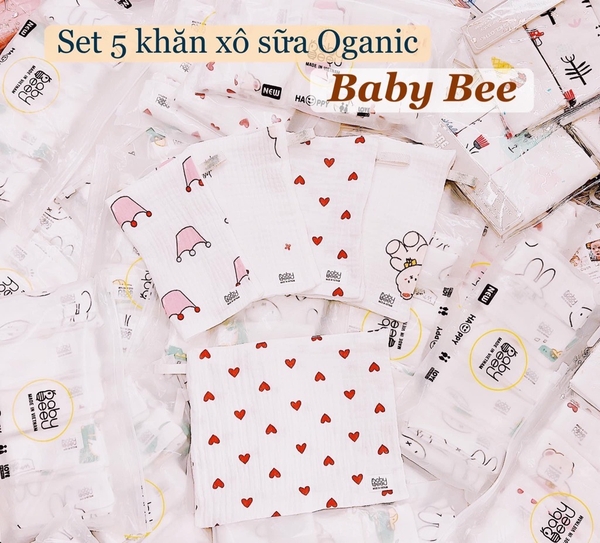 Khăn sữa xô sợi tre organic Baby Bee