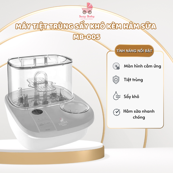 Máy hâm sữa, tiệt trùng và sấy khô đa năng Moaz BéBé MB – 005