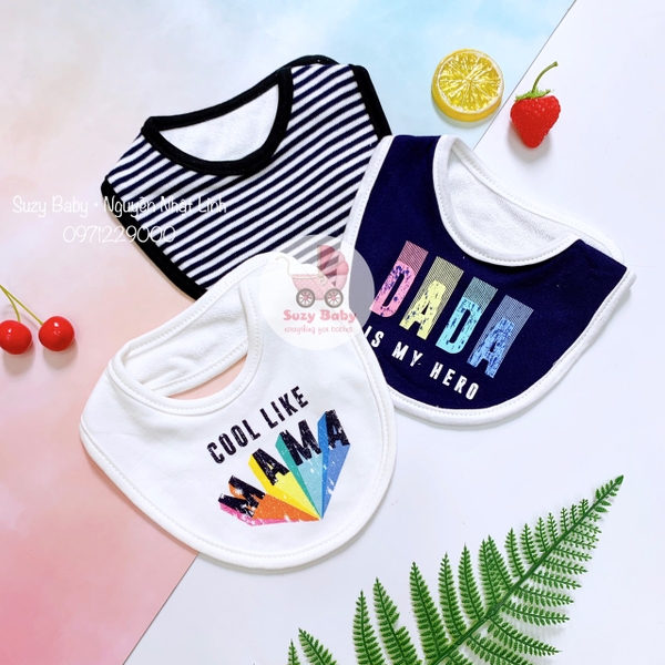 Set 3 yếm tròn Momcare
