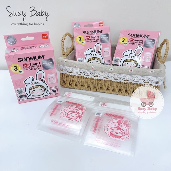Túi trữ sữa Sunmum Thái Lan Mẫu mới 250ml (50 túi)