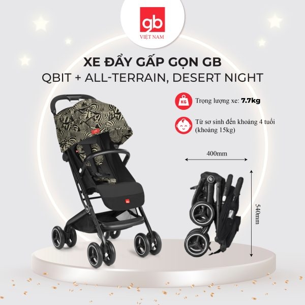Xe đẩy gấp gọn GB Qbit + All-Terrain Colors Fashion Edition