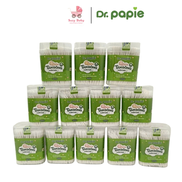 Tăm Bông Thân Giấy Dr.Papie Dành Cho Bé