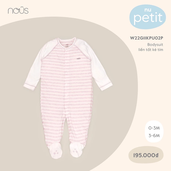 Body liền tất kẻ tím 0M,3M