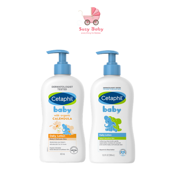 Sữa dưỡng ẩm dịu nhẹ hàng ngày cho bé - Cetaphil Baby Daily Lotion With Organic Calendula 400ml