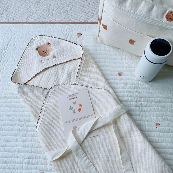 Ủ CHOÀNG ĐÓN BÉ MONONA (Gấu kem organic)