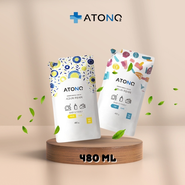 Nước rửa bình sữa & chén bát đậm đặc thuần chay, Atono2 Hàn Quốc