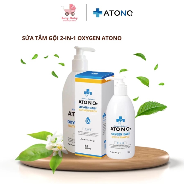 Sữa tắm gội chống cảm cho bé ATONO2 Hàn Quốc, làm sạch dịu nhẹ, không cay mắt,thành phần tự nhiên lành tính,an toàn 300g