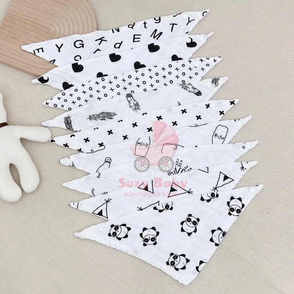 YẾM XÔ TAM GIÁC HOẠ TIẾT CHO BÉ