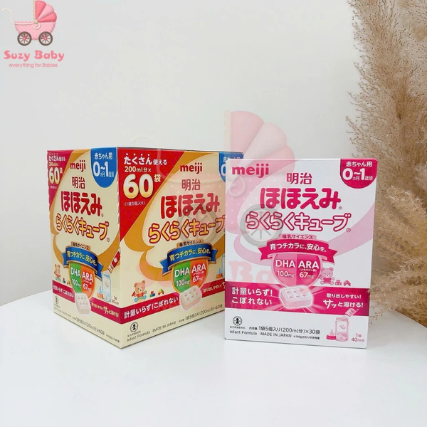 Sữa Meiji Thanh Nội Địa Nhật Cho Bé Sơ Sinh Số 0, tách bán lẻ