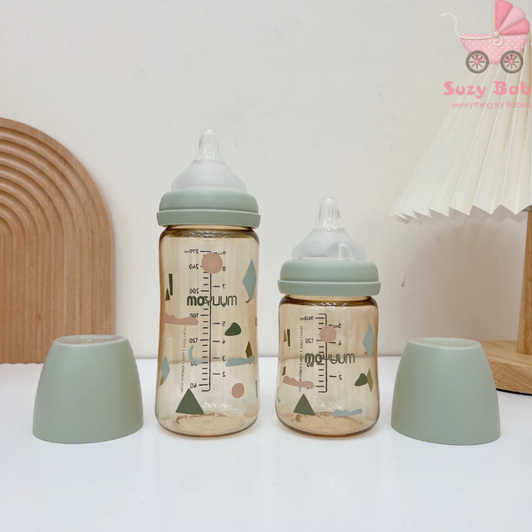 [CHÍNH HÃNG] BÌNH SỮA MOYUUM HOẠ TIẾT 170/270ml (bình đã kèm núm)
