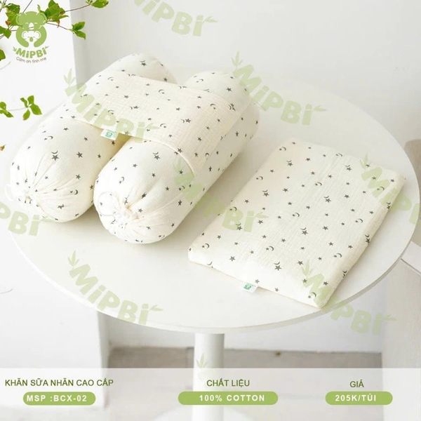 BỘ GỐI CHẶN SƠ SINH MIPBI (Gấu nâu)