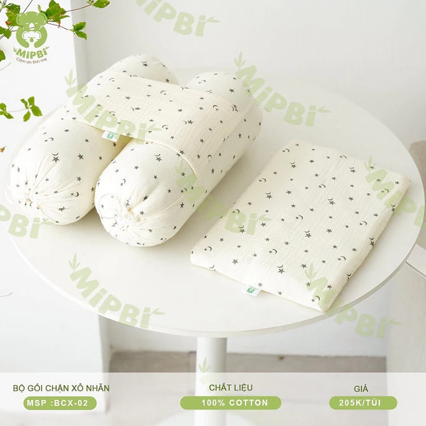 BỘ GỐI CHẶN SƠ SINH MIPBI (Sao ghi)