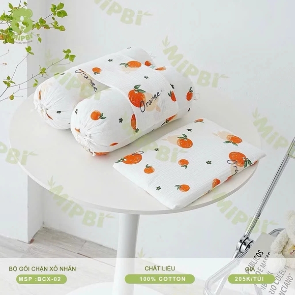BỘ GỐI CHẶN SƠ SINH MIPBI (Cam)