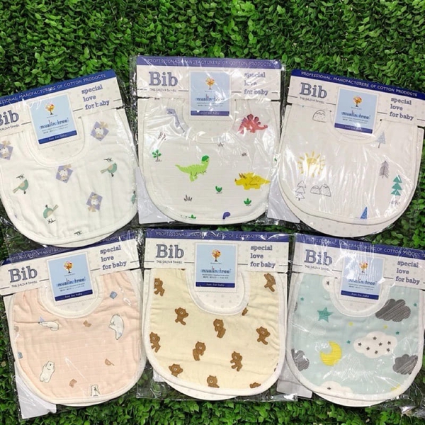 YẾM XÔ SƠ SINH MUSLIN TREE BIB