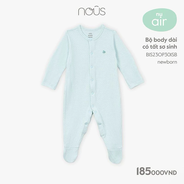 Bộ body dài có tất sơ sinh NB