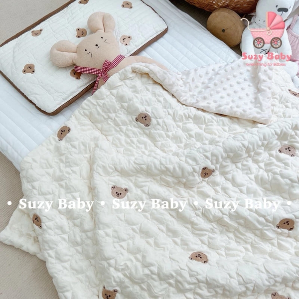 CHĂN TRẦN BÔNG HOẠ TIẾT CHO BÉ