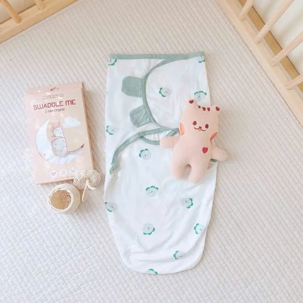 Ủ kén Organic Monona họa tiết xinh cho bé (khủng long)