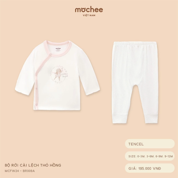 Bộ rời cài lệch thỏ hồng 0M-9M