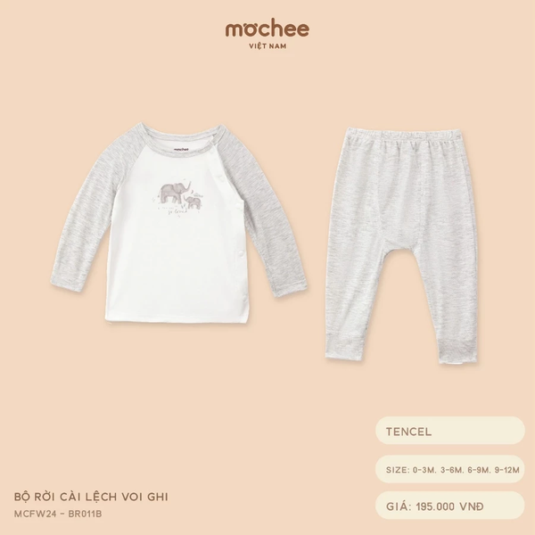Bộ rời cài lệch voi ghi 0M-9M