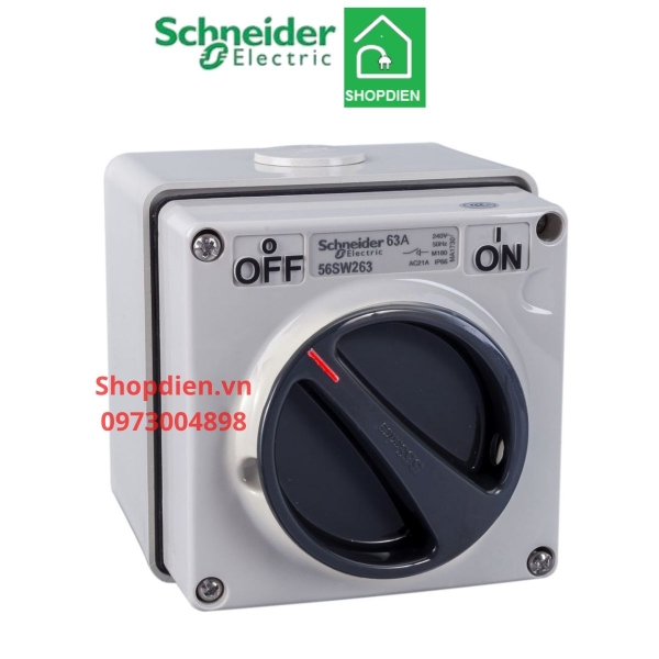 Công tắc 2P 63A Schneider S56SW263GY switch IP66 S56 CÔNG TY TNHH ...