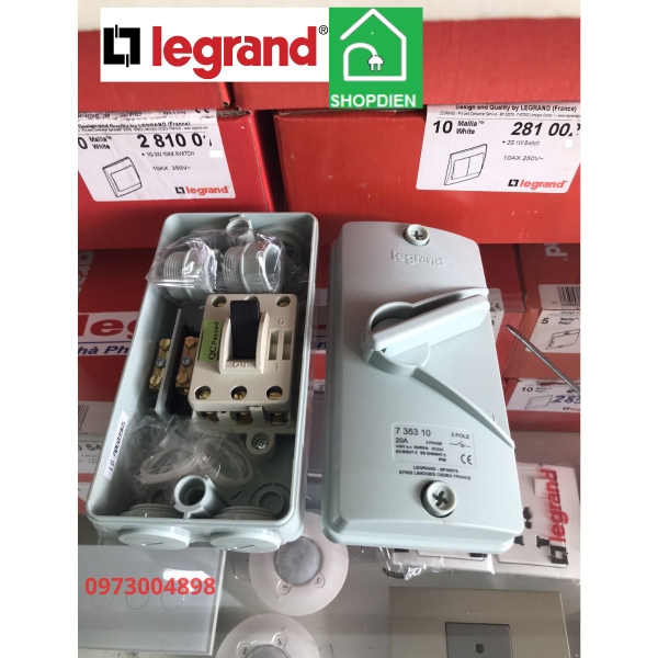 Isolator 2P 20A Legrand 735300 IP66 ngắt điện phòng thấm nước CÔNG TY ...