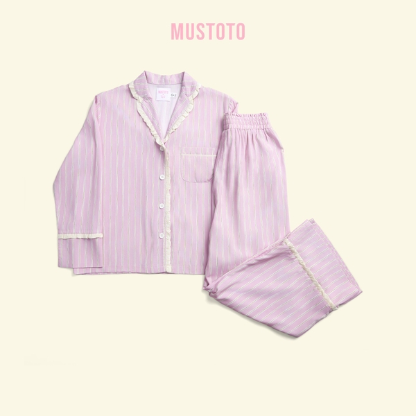 MB98 | Bộ Mặc Nhà Pijama Lyocell Thu Đông Quần Dài